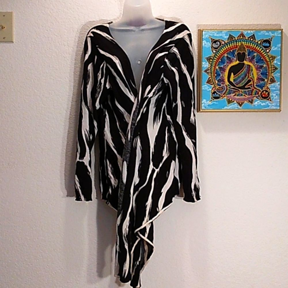 SALE! CHI by Carlos Falchi Zebra Print Soft 100% Cotton Topper